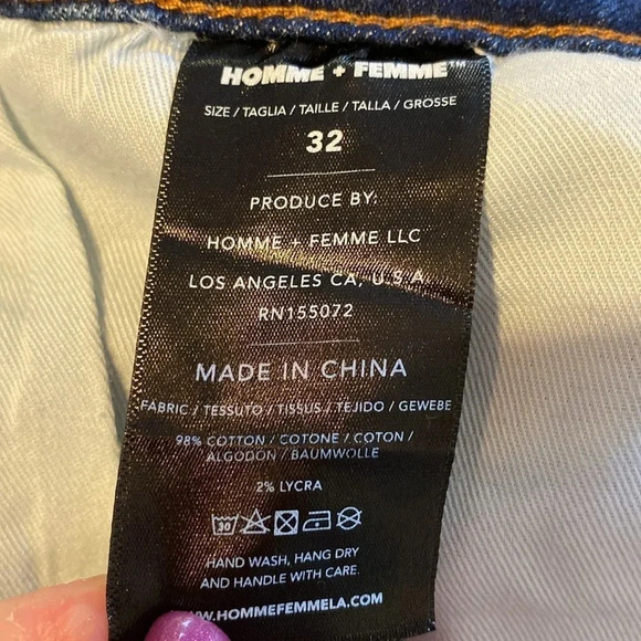 HOMME FEMME TWILIGHT SUNSET JEANS 32 - Picture 8 of 13